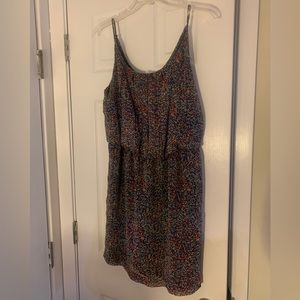 Bcbgeneration firework patterned spaghetti strap dress with lining